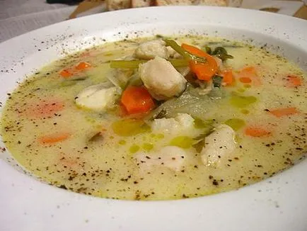 pește delicios supa de cod