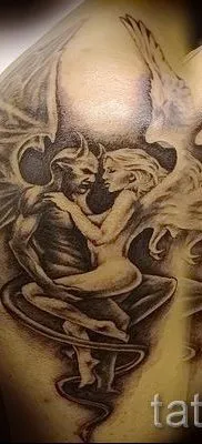 Înțeles înger tatuaj și sensul demon, istorie și fotografii de tatuaj terminat