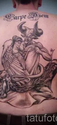 Înțeles înger tatuaj și sensul demon, istorie și fotografii de tatuaj terminat