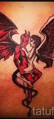 Înțeles înger tatuaj și sensul demon, istorie și fotografii de tatuaj terminat