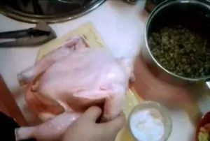 Töltött csirke hajdina tészta kemencében sült ropogós kéreg - a recept egy fotó
