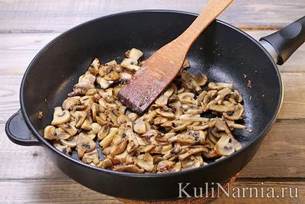 Fettuccine recept gombával és sonkával