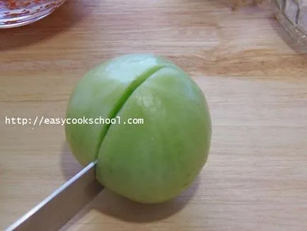 Töltött zöld paradicsom a téli recept fotó, egyszerű receptek