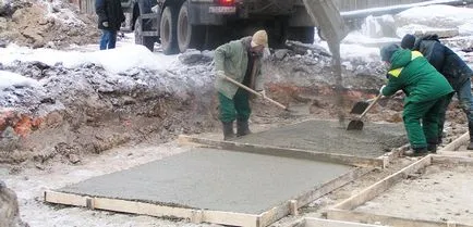 Бетонна работа през зимата (мразоустойчивост на бетона) - строителство на сгради и съоръжения