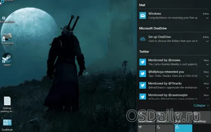 Центъра за уведомяване на Windows 10, за да регулирате позицията на плочки