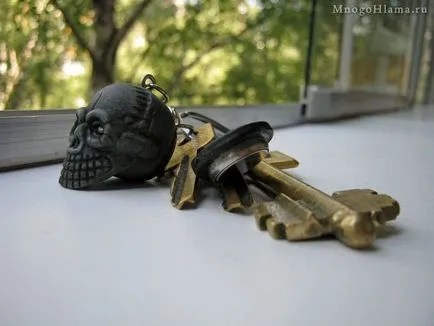 Череп от епоксидна смола с ръце (Keychain)