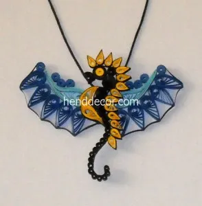 Dragon - decorare Anul Nou în tehnici de Quilling - decor Caleidoscop