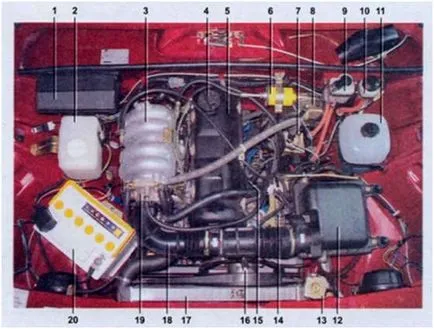 Cablarea 2107 injector într-un format mare, cu explicații