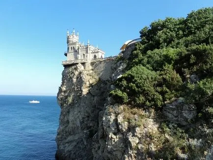 гнездо Фото лястовица в Крим, където има история на замъка на един адрес, на пътешествие в света на природата