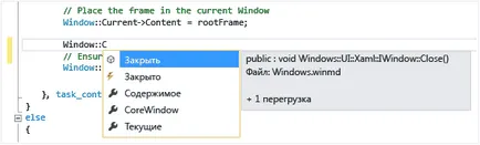 Segítségével IntelliSense technológia, a Microsoft docs