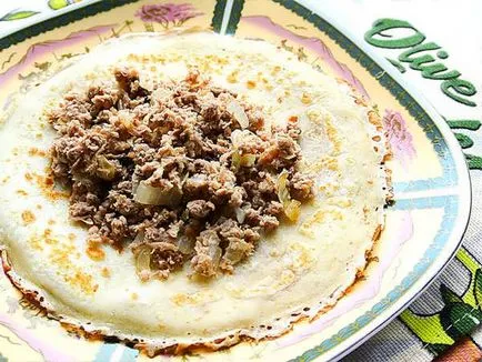 Főzni palacsinta hússal - recept fotókkal