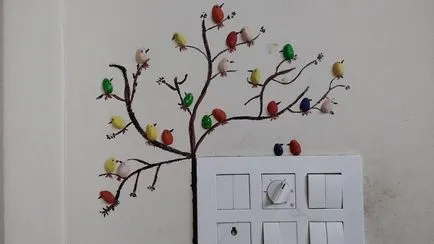 Hogyan készítsünk egy kis pisztácia madarak díszítik a falakat