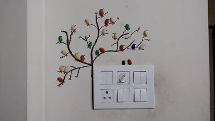 Hogyan készítsünk egy kis pisztácia madarak díszítik a falakat