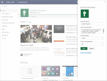 Как да се създаде екип сайт в SharePoint Online в секунда - офис площи