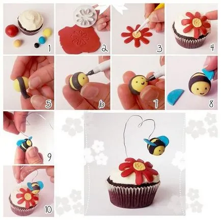 Hogyan lehet díszíteni cupcakes öntött 1