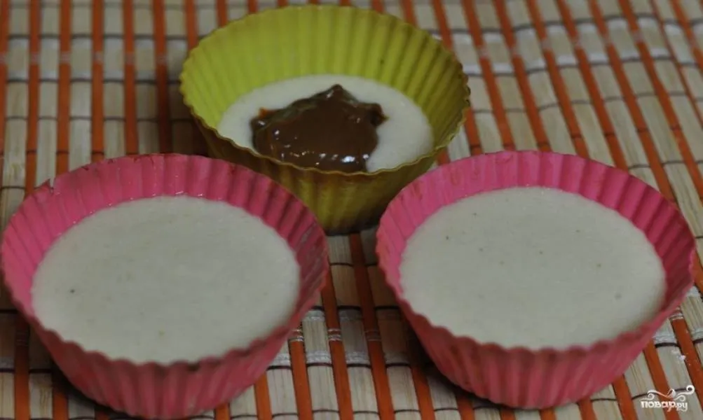 Cupcakes töltelékkel - lépésről lépésre recept fotók