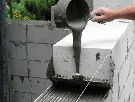 Masoneria blocuri de beton, folosind dispozitive self-made, gidproekt