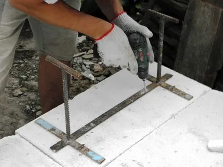 Masoneria blocuri de beton, folosind dispozitive self-made, gidproekt