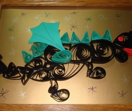 Quilling sárkány saját kezűleg