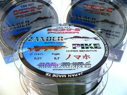 Pike damil - mi jobb választani fluorcharbonated, zsinór- vagy mono átmérőjű és szín
