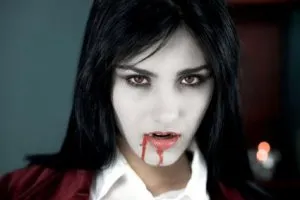 machiaj vampir Halloween înfricoșător imagine frumoasă