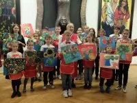 Майсторски клас от Зураб Церетели в Москва - художествена школа Детски №4 бва