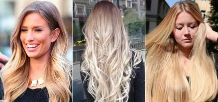 Ombre pe tipuri de păr blond și tehnologie