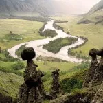 Rest A kempingben Író Mountain Altai