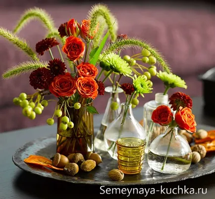 buchet de toamna - 50 compozitii fotografie de frunze și flori, un buchet de familii