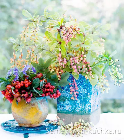 buchet de toamna - 50 compozitii fotografie de frunze și flori, un buchet de familii