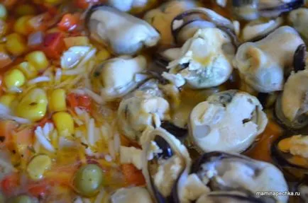 Paella (rizottó kagyló) - otthon inkrementális fotoretsept