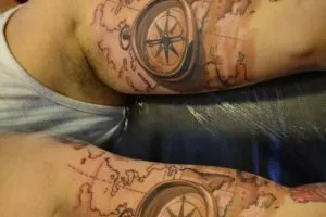 Valoarea Pirate Tattoo, schițe, fotografii 50, inima Yurets de stejar