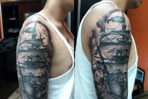 Valoarea Pirate Tattoo, schițe, fotografii 50, inima Yurets de stejar