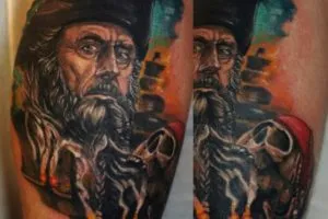 Valoarea Pirate Tattoo, schițe, fotografii 50, inima Yurets de stejar