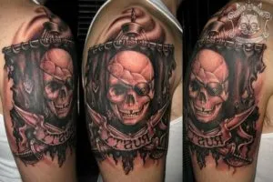 Valoarea Pirate Tattoo, schițe, fotografii 50, inima Yurets de stejar