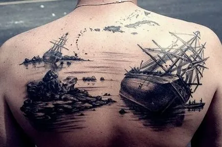 Valoarea Pirate Tattoo, schițe, fotografii 50, inima Yurets de stejar