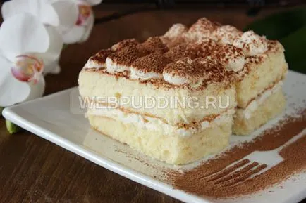 Tort tiramisu - o opțiune de buget, cum să gătească pe