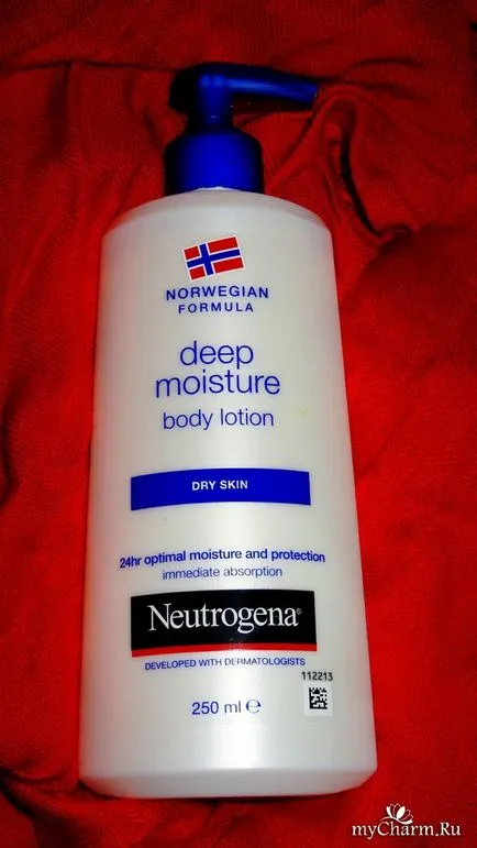 hidratare profundă cu prima aplicare a Neutrogena - lotiune de corp Neutrogena profundă