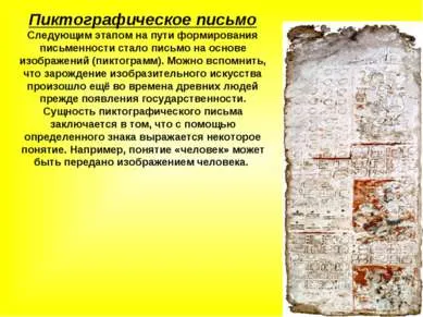 Презентация на тема - историята на появата на писане - презентация за историята на свободно изтегляне