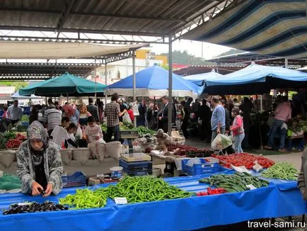 Piacok Kemer, élelmet és ruhát, egy utazási blog Sergey Dyakov