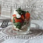 Tészta saláta és paradicsom csirke recept egy fotó
