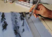 Рисуване с аерограф море стил