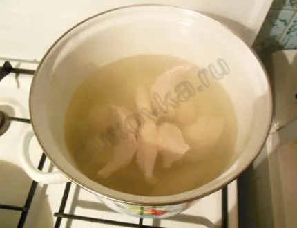 Sajt leves csirkével és gombával - recept lépésről lépésre fotók