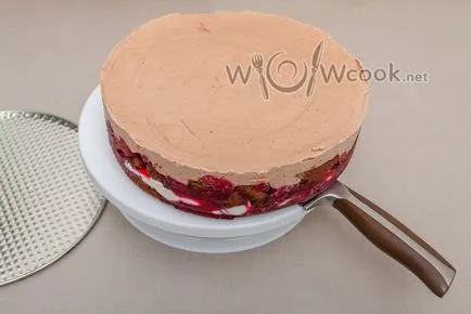 Csokoládé torta cseresznye és tejföl, a recept egy fotót
