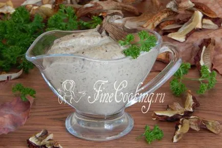 Кремообразна гъбен сос - рецепта със снимки