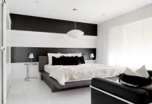 Спални в черно и бяло дизайн с снимка на интериора, мебели тонове с ярки акценти, стил и слушалки
