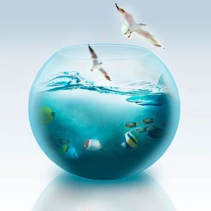 Készítsen Underwater World akvárium Photoshop