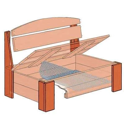 Construirea o bancă grădină cu mâinile cu o cutie de depozitare