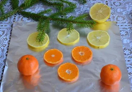 Szárítsuk meg a citrus - készítünk egy ünnepi dekoráció