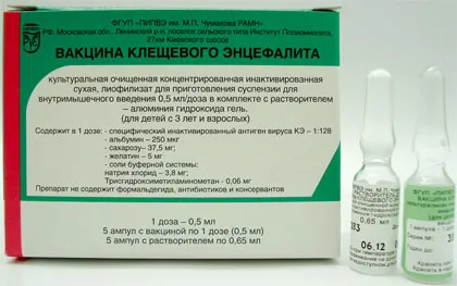 Vaccinarea împotriva encefalitei Scheme tic-suportate